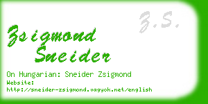 zsigmond sneider business card